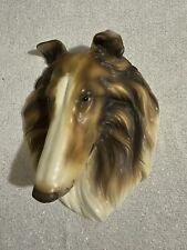 VTG Ceramic Collie Lassie Dog Head Wall Plaque Marked p585 Norcrest 1950s for sale  Shipping to South Africa