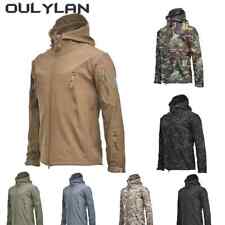 NEW Outdoor Tactical Jackets Men Shark Skin Soft Shell Suit Hooded Fleece Jacket for sale  Shipping to South Africa