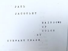 Paul Jacoulet unpublished biography 1961, 150 pages, very rare typescript for sale  Shipping to South Africa