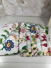 Lot Of 7 Pottery Barn Floral Napkins Set 20” X 20” 100% Cotton for sale  Shipping to South Africa