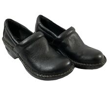 BOC Born Concept Women’s 6.5M Black Leather Nurses Wedge Heel Platform Clogs for sale  Shipping to South Africa