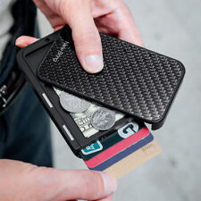 Porta-Cartão de Crédito Masculino Bloco RFID Mini Carteira Dinheiro Faixa Slide Aberta Carteira Inteligente comprar usado  Enviando para Brazil