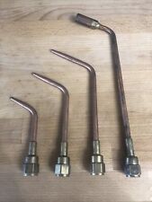 4 Victor Brazing Welding Heating Torch Tips (Used). 8-T29, 0,2,4-W-1, used for sale  Wareham