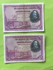 Billets pesetas 1928 d'occasion  Eaubonne