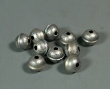 6mm Stamped Bench Beads 10pcs Sterling Silver Raised Seam USA for sale  Shipping to South Africa