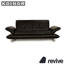 Koinor Rossini Leather Three-Seater Anthracite Manual Function Sofa Couch na sprzedaż  Wysyłka do Poland