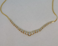 Ouro 18k sobre prata 1/10 quilate T.W. Colar de colar de diamante MSRP: US$ 350, usado comprar usado  Enviando para Brazil