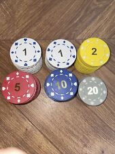 numbered poker chips for sale  KETTERING