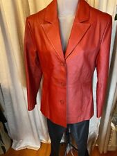 Jaqueta blazer CLIO couro vermelho 100% couro, tamanho 10 comprar usado  Enviando para Brazil