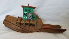 Vintage Driftwood Bait Shop Home Décor Folk Art Fishing Boating for sale  Shipping to South Africa