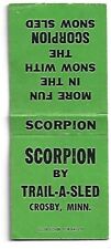 Crosby matchbook scorpion for sale  Elma