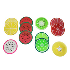NEW Silicone Fruit Slice Design Non-Slip Cup Coaster Mats - Set of 12 for sale  Shipping to South Africa