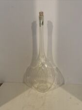 Botella de vidrio soplado de 17"" vintage 1995 Jacopo Poli vidrio artístico Grappa acento amarillo segunda mano  Embacar hacia Argentina