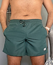 Bather Men's Mesh Lined Solid Pine Green Size M Drawstring Swim Trunks Shorts, used for sale  Shipping to South Africa