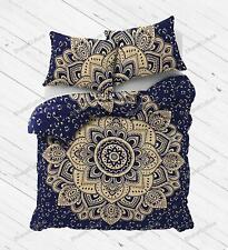 Indio Handmade Floral Mandala Arte Azul Juego de Cama Colcha Bohemia, usado segunda mano  Embacar hacia Argentina