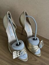 Oscar De La Renta Ladies Shoes Diamante Spike Heel Vtg Stiletto UK7 US10 Italy for sale  Shipping to South Africa