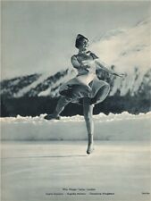ICE FIGURE SKATING. Miss Megan Taylor - English Champion (1) 1935 old print, used for sale  LONDON