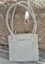 OSPREY LONDON White Genuine Leather Shoulder Bag Work Hand Bag Used Condition  for sale  Shipping to South Africa