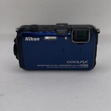 Câmera Nikon Coolpix AW100 16MP 5x zoom impermeável GPS azul não testada +4g Sd comprar usado  Enviando para Brazil