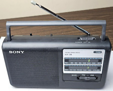 Rádio AM/FM portátil Sony ICF-38 2 bandas preto - Testado e funcionando comprar usado  Enviando para Brazil