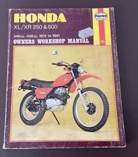 Honda XL XR 250  500 Motorcycle Haynes Workshop Book for sale  Shipping to South Africa
