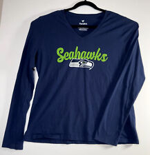 SEAHAWKS V-Neck NFL Fanatics Long Sleeve Womens T Shirt Size XL for sale  Shipping to South Africa