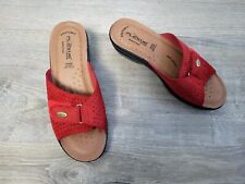 Sandálias confortáveis Flexus couro italiano vermelho tamanho 37 comprar usado  Enviando para Brazil