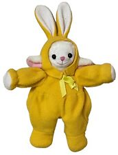 Disfraz de conejo de peluche de cordero pijama de lana de animal amarillo PJs amoroso 12 pulgadas segunda mano  Embacar hacia Argentina