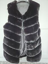 long black fur gilet for sale  TAMWORTH