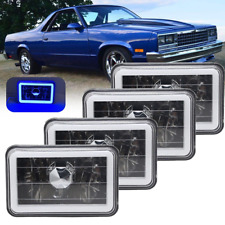 Usado, Faróis halo azul LED 4x6" 4 peças para Chevrolet Monte Carlo SS 80-88 El Camino comprar usado  Enviando para Brazil