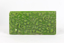 Azulejo de cimento branco design floral em relevo vintage - Verde, 3 x 6 polegadas comprar usado  Enviando para Brazil