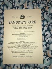 Sandown race card for sale  MANCHESTER