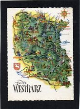 Westharz map postcard for sale  CRAIGAVON