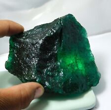 Piedra Preciosa Suelta Esmeralda Verde Colombiana Natural Áspera Certificada 1405,00 CT segunda mano  Embacar hacia Argentina