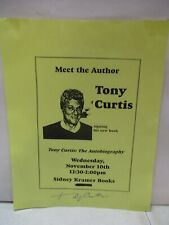 tony curtis signed book for sale  York