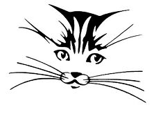 Sticker tête chat d'occasion  Sainte-Soulle