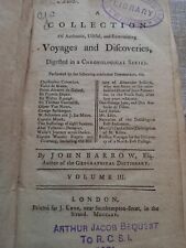 Usado, ANTIQUE  BOOK Voyages and DISCOVERIES John Barrow 1765 Anson Northwest Passage comprar usado  Enviando para Brazil