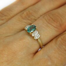 9ct Gold Apatite Diamond Ring Size 6 3/4 - N, used for sale  Shipping to South Africa