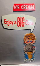 De colección Eat It All ""Disfruta de un cono"" pantalla de cono de helado tienda/cueva móvil década de 1960 segunda mano  Embacar hacia Argentina