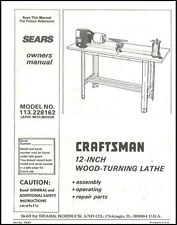 Used, OPERATOR MANUAL FITS SEARS CRAFTSMAN 12 INCH WOOD LATHE 113.22816 for sale  New York