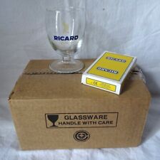 RICARD , lot  bistrot  6 verres  demi soleil en carton + jeu de cartes Héron d'occasion  Castres