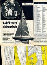 Plan budowy-- Aida -- krzyżuje elektroniczny-- Zdalnie sterowany jacht żaglowy - oryginalny 1965 na sprzedaż  Wysyłka do Poland