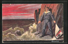 Postcard rescued sailor for sale  Shipping to United Kingdom
