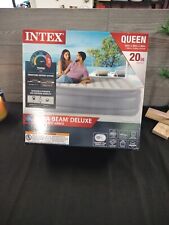 Bomba de enchimento rápido Intex Dura Beam Deluxe levantada cama de ar para hóspedes queen 20 polegadas de altura comprar usado  Enviando para Brazil