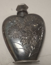Vintage 950 Sterling Silver Perfume Bottle Hand Engraved Purse Flask  (Ref:#20) for sale  Shipping to South Africa