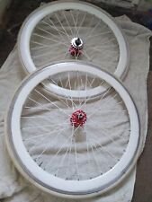 WHITE WALL RACIMG BIKE WHEELSET WITH KENDA TYRES 25in IN GOOD CONDITION for sale  NEWTON ABBOT