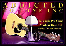Takamine TP0506C Pro Series cabeça de máquina / sintonizadores / conjunto de 6 / peça OEM / CROMADO, usado comprar usado  Enviando para Brazil