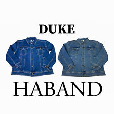 Jaqueta jeans masculina Duke Haband azul escuro azul claro elástica ajuste muscular para 4XL comprar usado  Enviando para Brazil