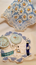 Usado, Lote de vaidade vintage Hanky Evening in Paris garrafa joias porcelana bugigangas guardanapo comprar usado  Enviando para Brazil