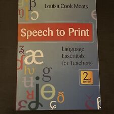 Speech to Print: Language Essentials for Teachers por Louisa Cook Moats... segunda mano  Embacar hacia Argentina